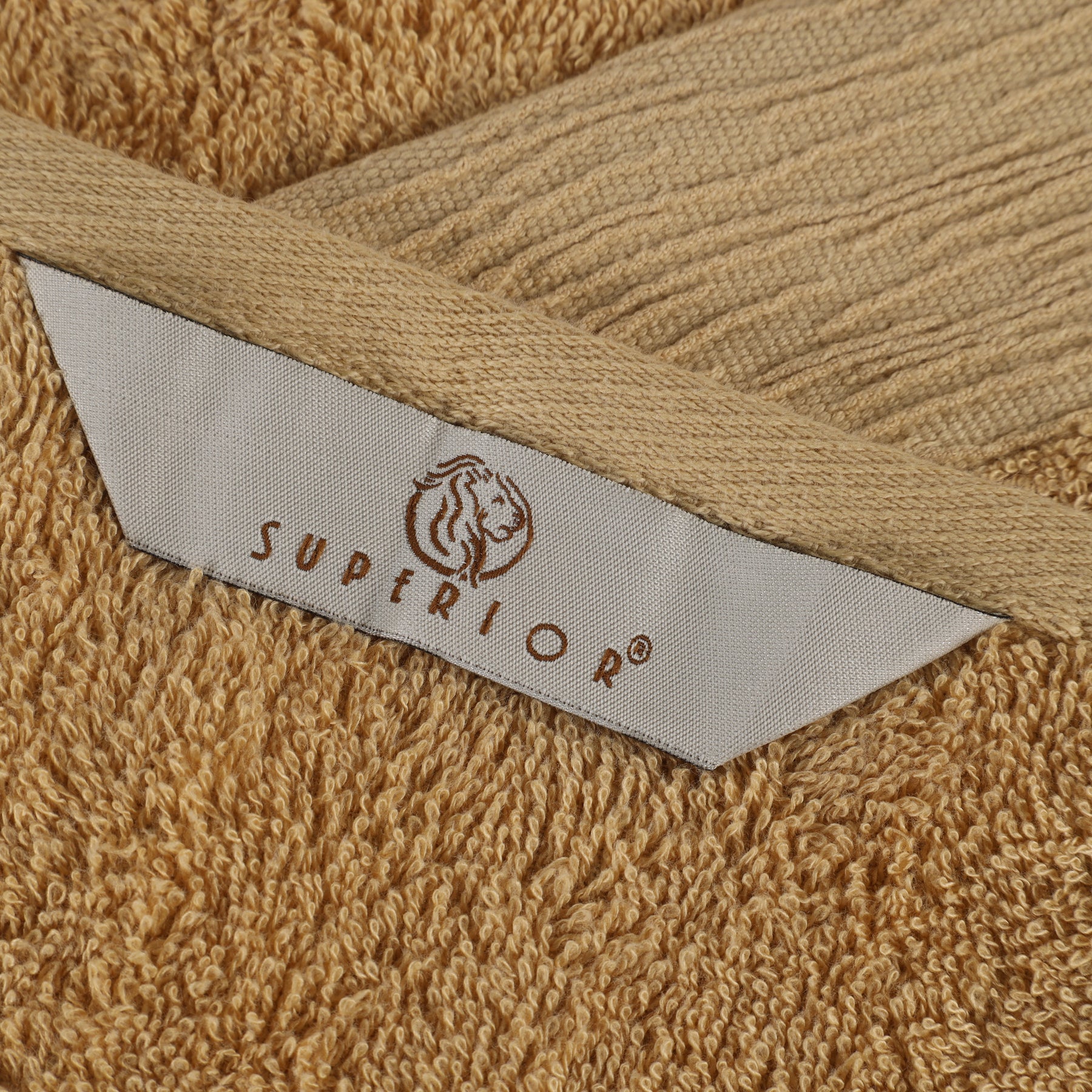 Rayon from Bamboo Eco-Friendly Fluffy Solid Hand Towel - Gold