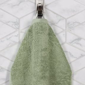 Rayon from Bamboo Eco-Friendly Fluffy Solid Hand Towel - Green