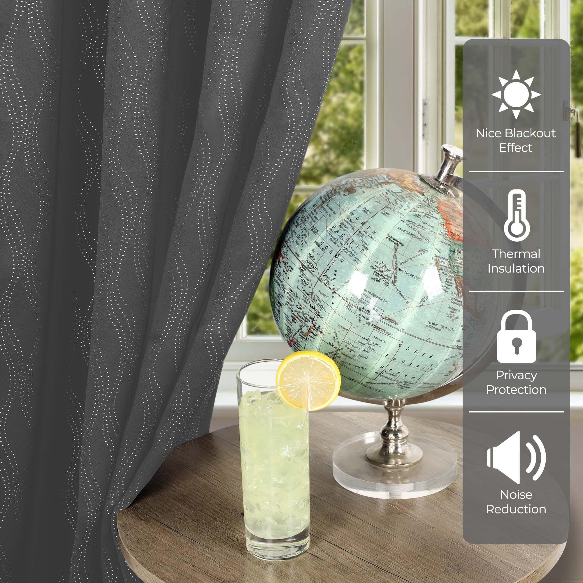 Zuri Textured Waves Room Darkening Blackout Curtains, Set of 2 - Blackout Curtains by Superior