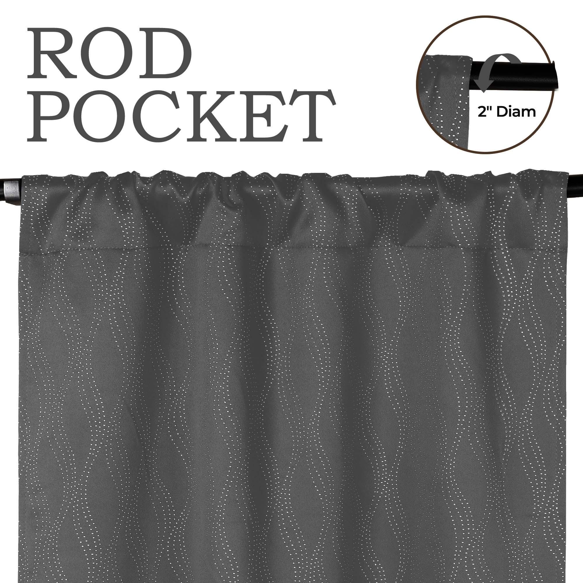 Zuri Textured Waves Room Darkening Blackout Curtains, Set of 2 - Blackout Curtains by Superior