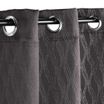 Zuri Textured Waves Room Darkening Blackout Curtains, Set of 2 - Blackout Curtains by Superior