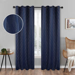 Zuri Textured Waves Room Darkening Blackout Curtains, Set of 2 - Blackout Curtains by Superior
