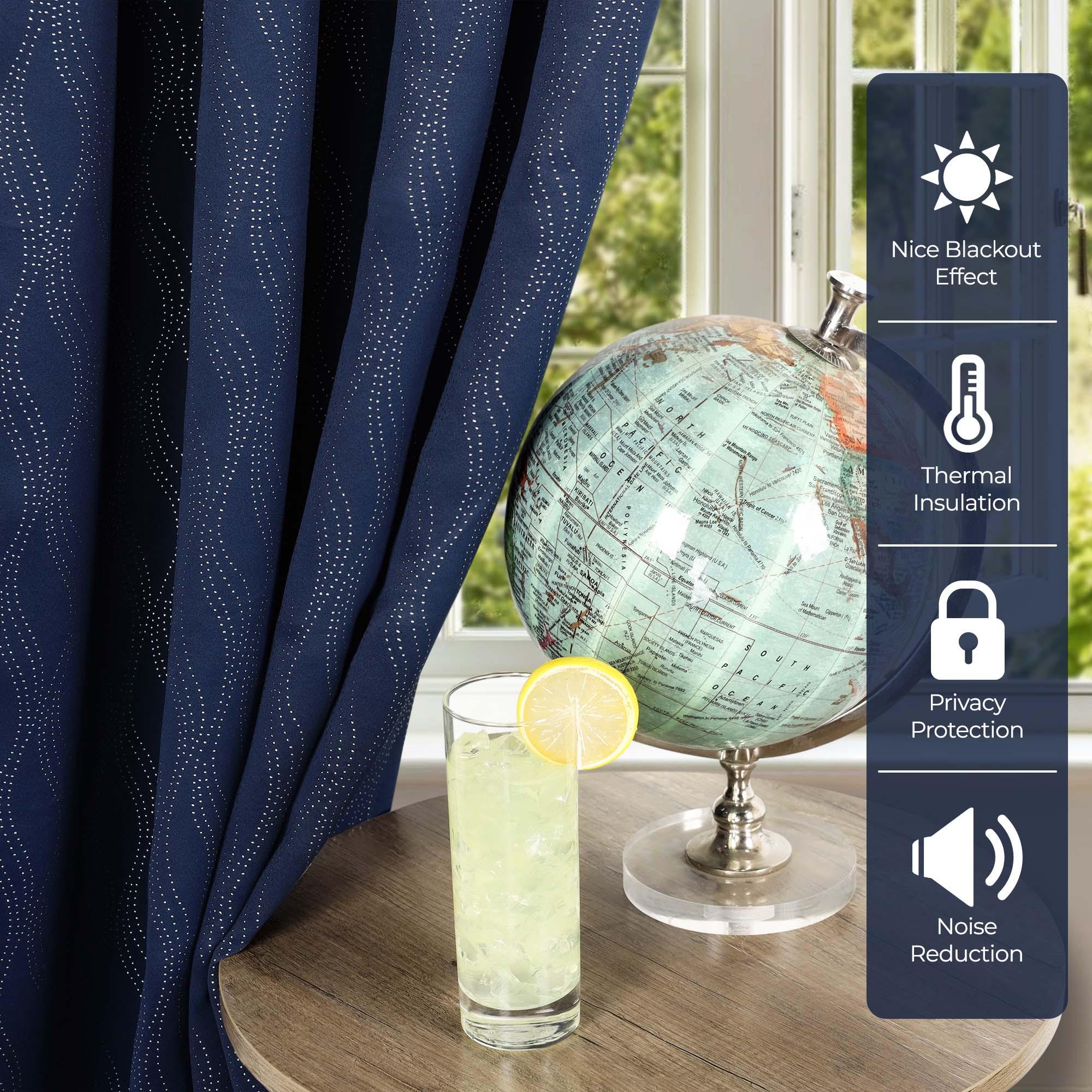 Zuri Textured Waves Room Darkening Blackout Curtains, Set of 2 - Blackout Curtains by Superior
