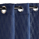 Zuri Textured Waves Room Darkening Blackout Curtains, Set of 2 - Blackout Curtains by Superior
