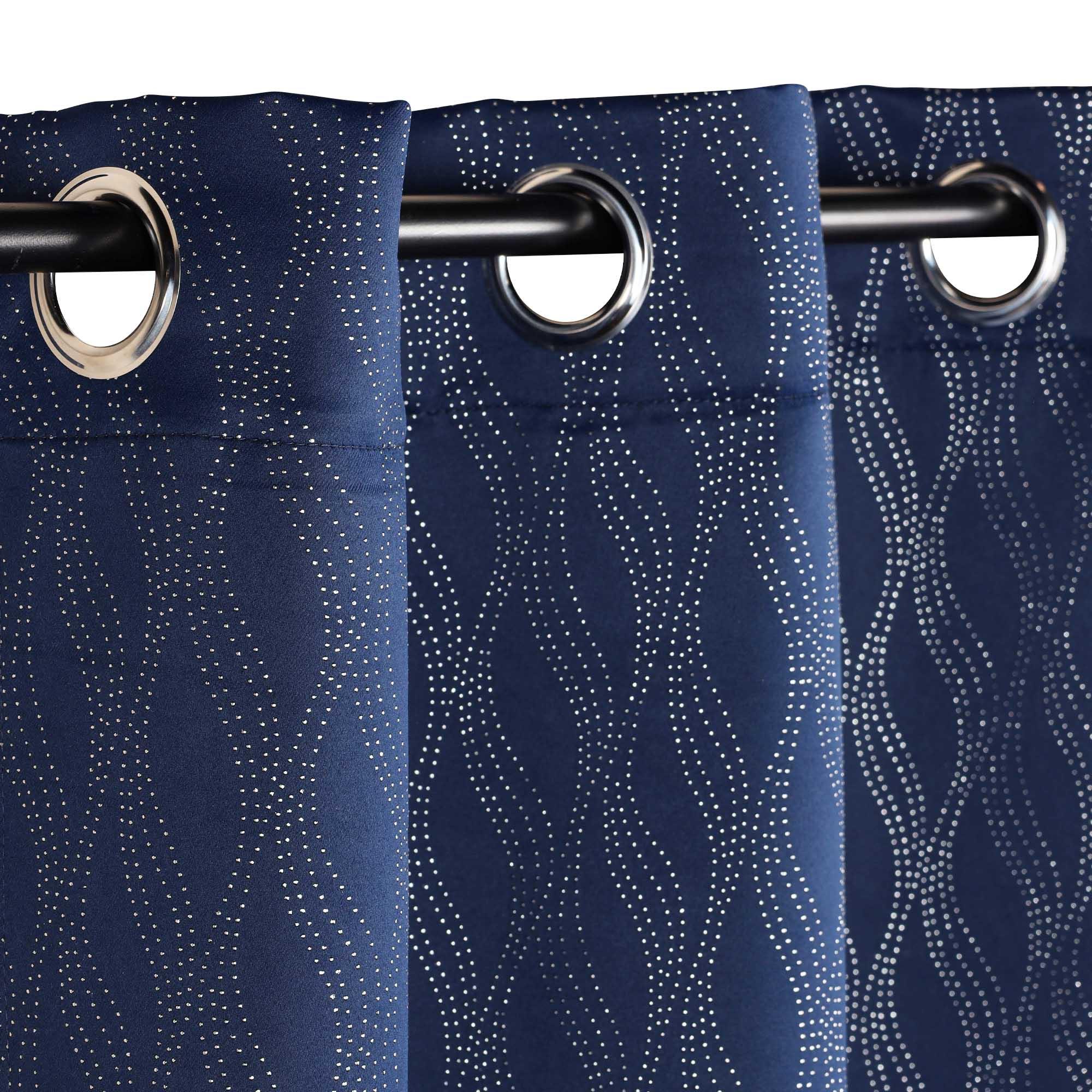 Zuri Textured Waves Room Darkening Blackout Curtains, Set of 2 - Blackout Curtains by Superior