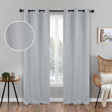 Zuri Textured Waves Room Darkening Blackout Curtains, Set of 2 - Blackout Curtains by Superior