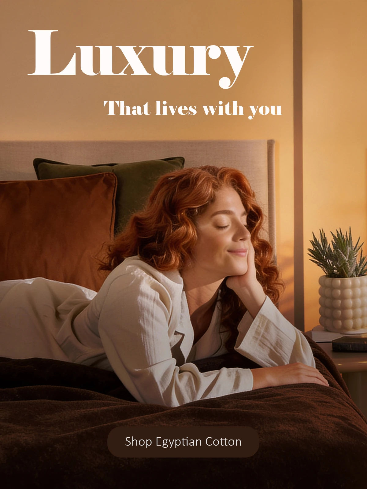 Luxury That Lives with You | Shop Egyptian Cotton | Main Banner