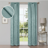 Waverly Geometric Washable Room Darkening Blackout Curtains, Set of 2