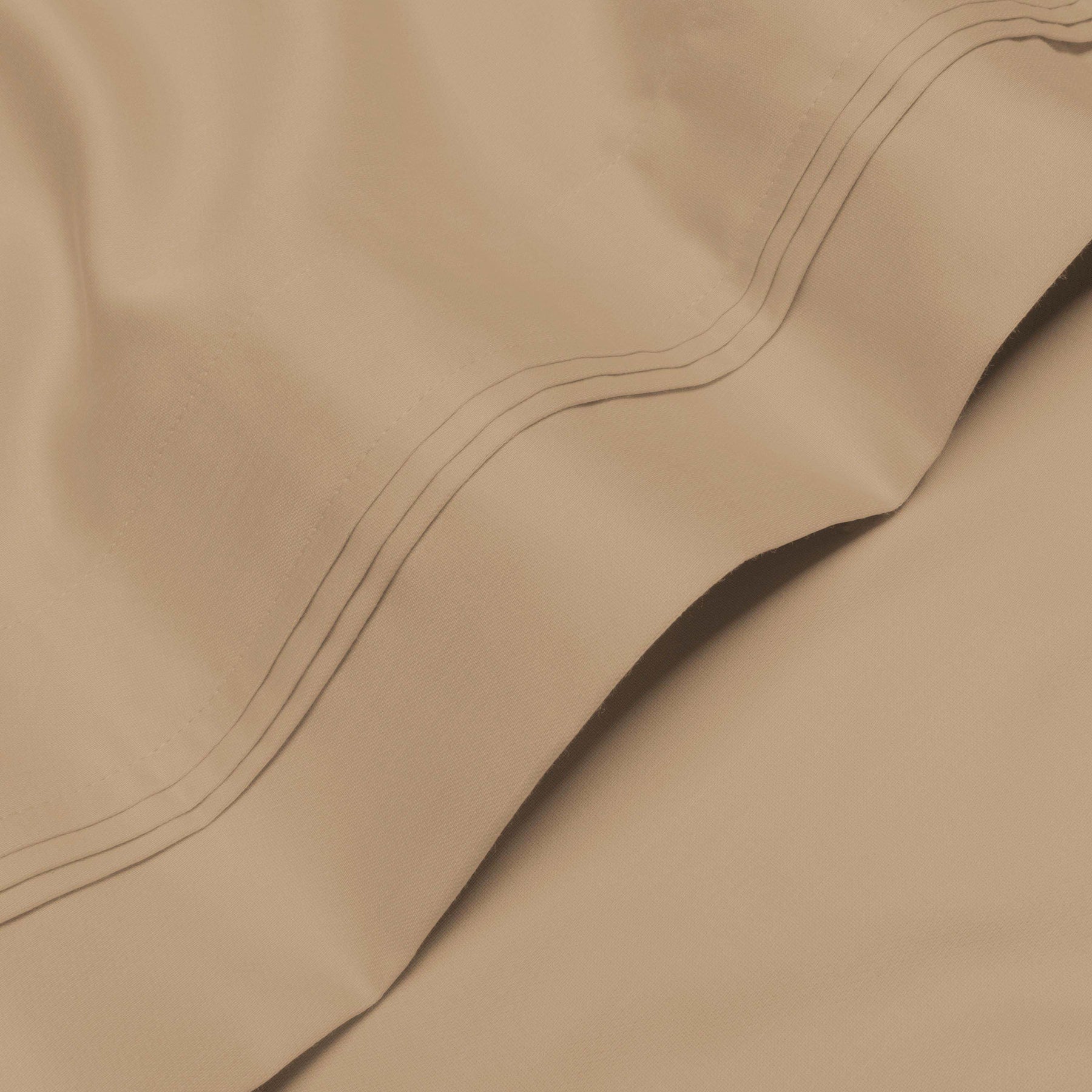 Egyptian Cotton 1000 Thread Count Eco-Friendly Solid Sheet Set - Tan
