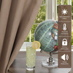 Zuri Textured Waves Room Darkening Blackout Curtains, Set of 2 - Blackout Curtains by Superior