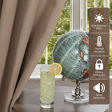 Zuri Textured Waves Room Darkening Blackout Curtains, Set of 2 - Blackout Curtains by Superior