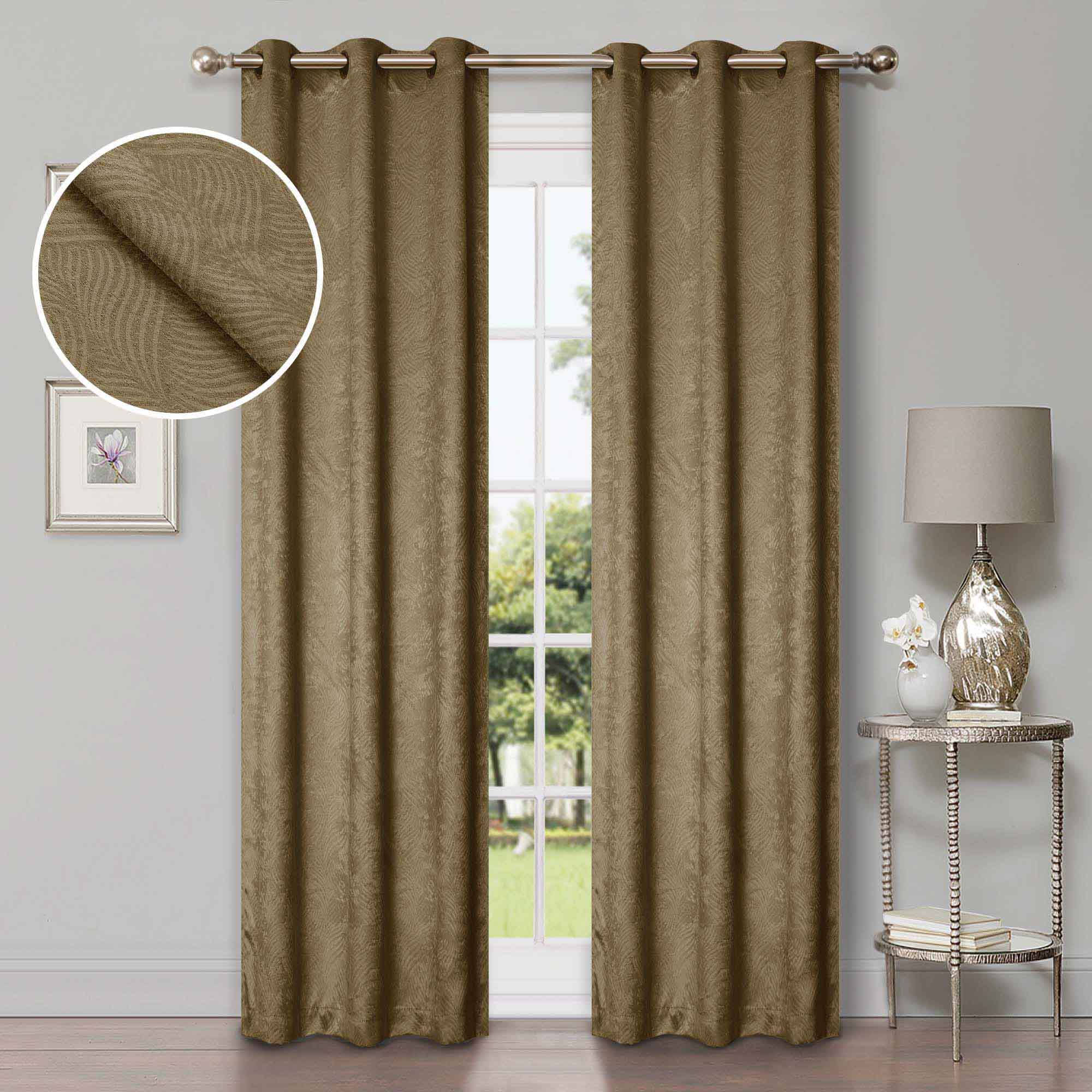 Waverly Geometric Washable Room Darkening Blackout Curtains, Set of 2 - Blackout Curtains by Superior Brand