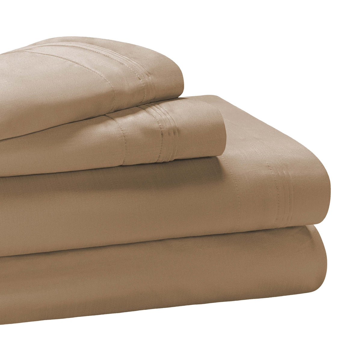 Superior Premium 650 Thread Count Egyptian Cotton Solid Deep Pocket Sheet Set - Taupe