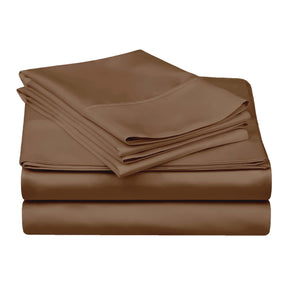 Egyptian Cotton 300 Thread Count Solid Deep Pocket Sheet Set - Taupe