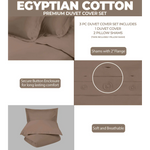 Egyptian Cotton 400 Thread Count Solid Luxury Duvet Cover Set - Egyptian Cotton Duvet Cover Set by Superior Brand