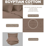 Egyptian Cotton 400 Thread Count Solid Luxury Duvet Cover Set - Egyptian Cotton Duvet Cover Set by Superior Brand