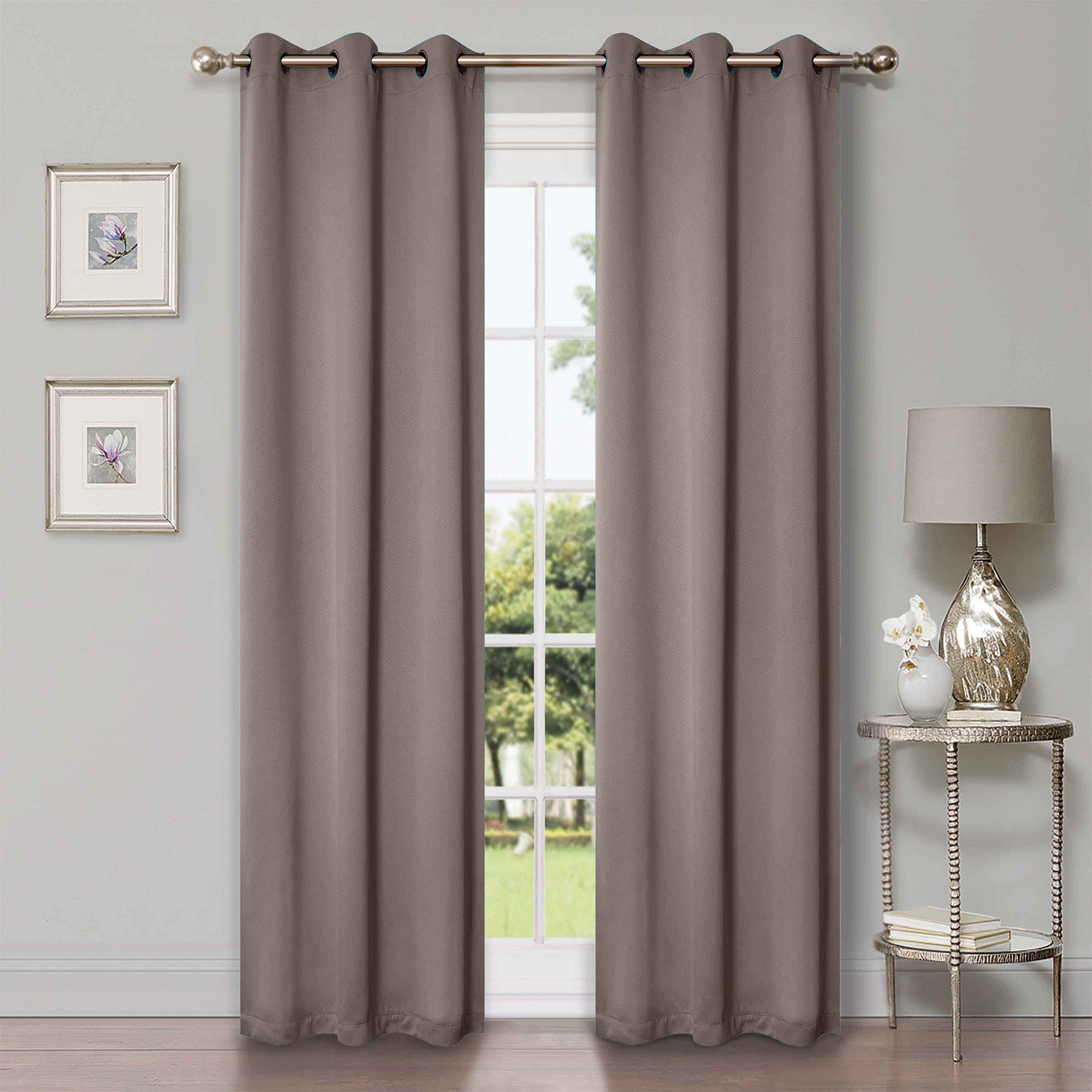 Classic Modern Solid Room Darkening Blackout Curtain Panels, Set of 2 - Blackout Curtains by Superior