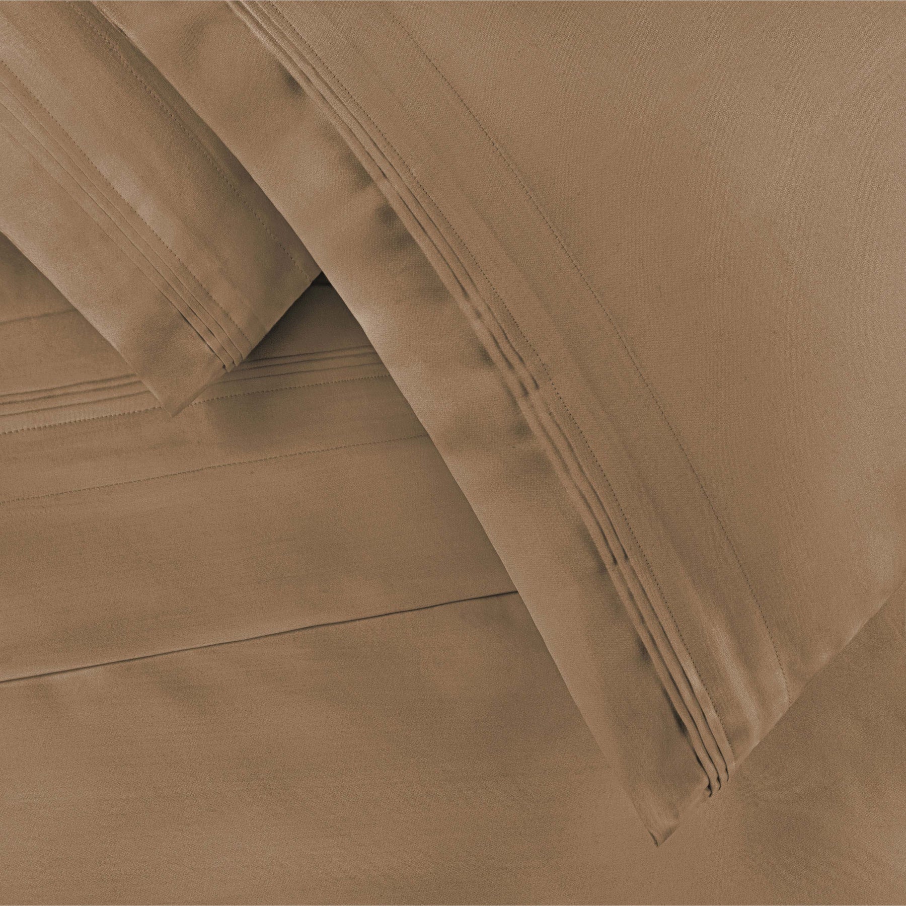 Superior Premium 650 Thread Count Egyptian Cotton Solid Deep Pocket Sheet Set - Taupe