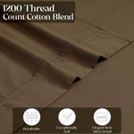 1200 Thread Count Cotton Rich Solid Deep Pocket Bed Sheet Set - Sheet Set by Superior
