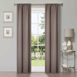 Solid Room Darkening Rod Pocket Blackout Curtain Panels, Set of 2