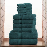 Madison Egyptian Cotton Pile Plush Heavyweight 10 Piece Towel Set - Egyptian Cotton Towel Set by Superior