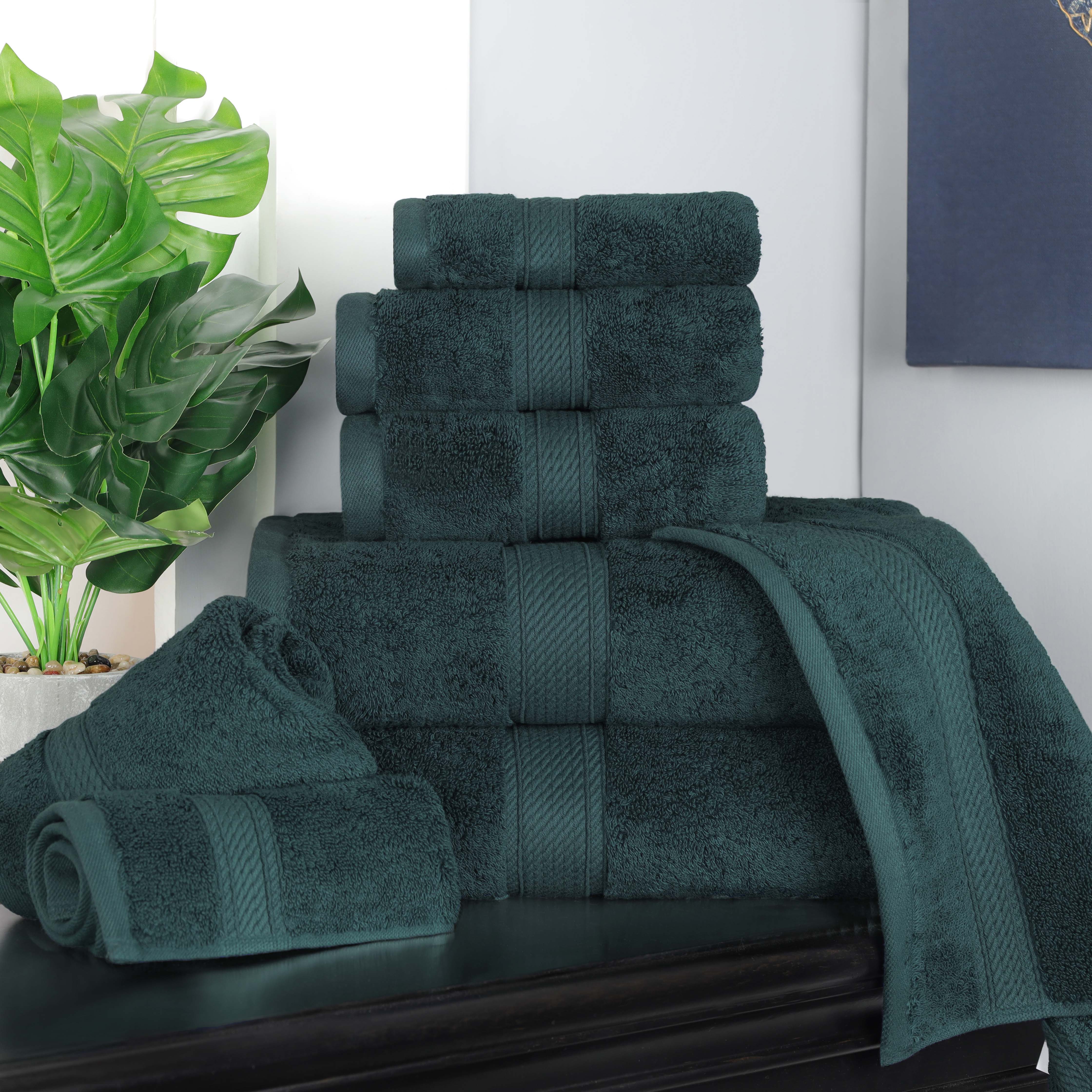 Madison Egyptian Cotton Plush Heavyweight 8 Piece Towel Set - Egyptian Cotton Towel Set by Superior Brand