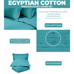 Egyptian Cotton 400 Thread Count Solid Luxury Duvet Cover Set - Egyptian Cotton Duvet Cover Set by Superior Brand