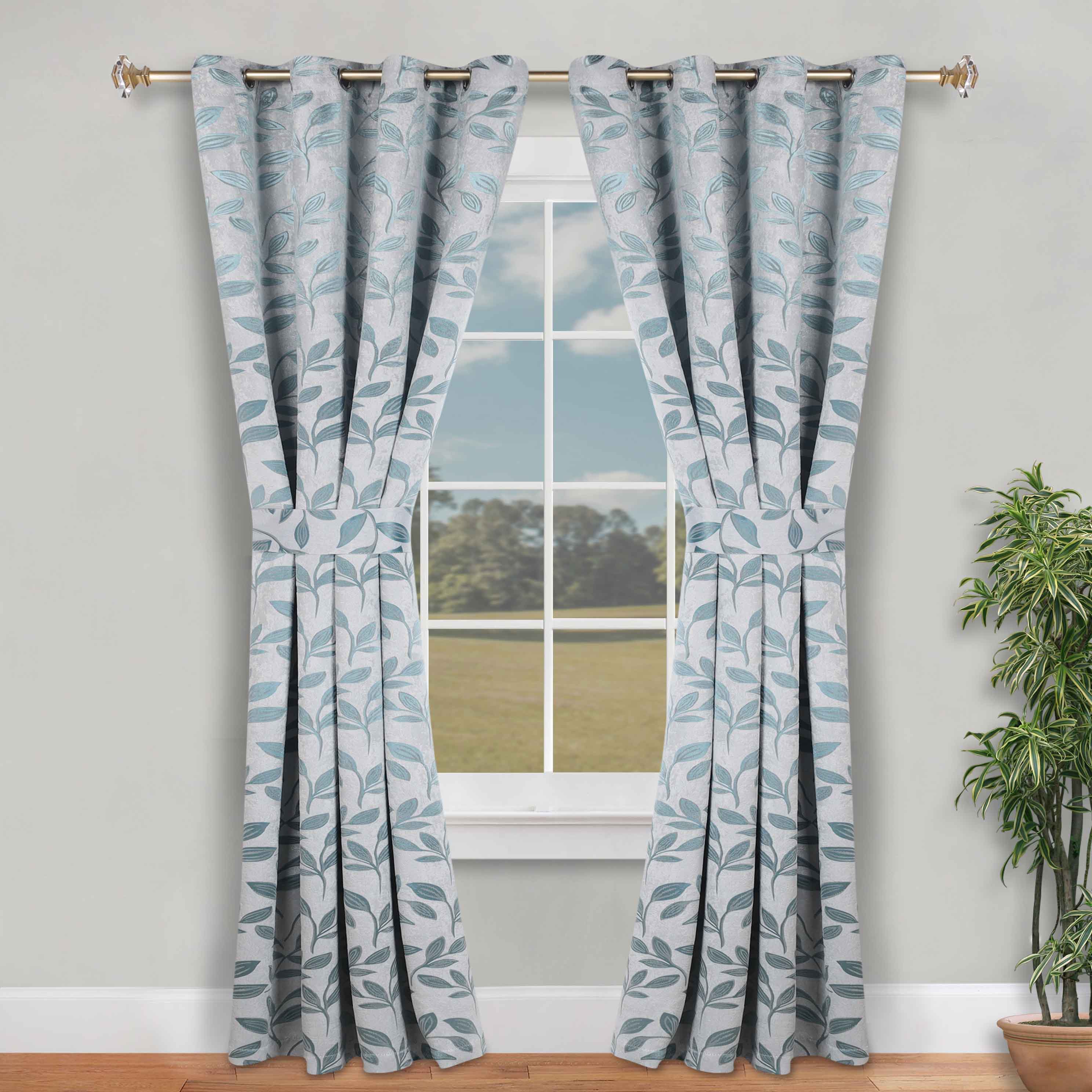 Leaves Room Darkening Washable Blackout Curtain Panels, Set of 2 - Blackout Curtains by Superior