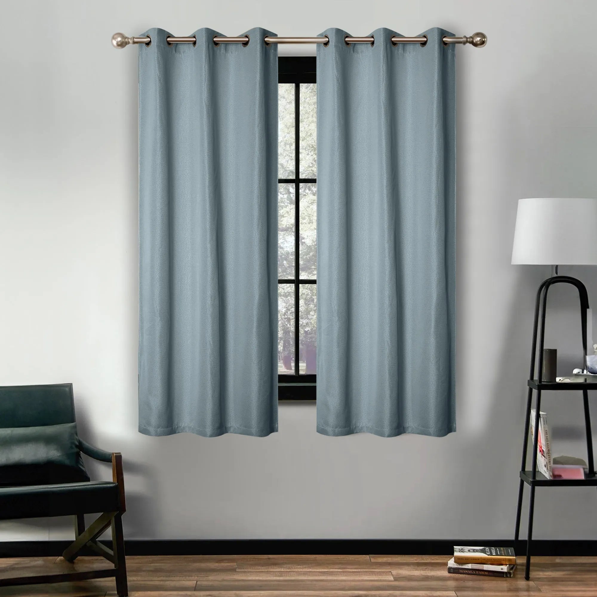 Linen Pattern Washable Room Darkening Blackout Curtains, Set of 2 - Blackout Curtains by Superior Brand