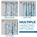 Leaves Room Darkening Back Tabs Blackout Curtain Panels, Set of 2 - Blackout Curtains by Superior