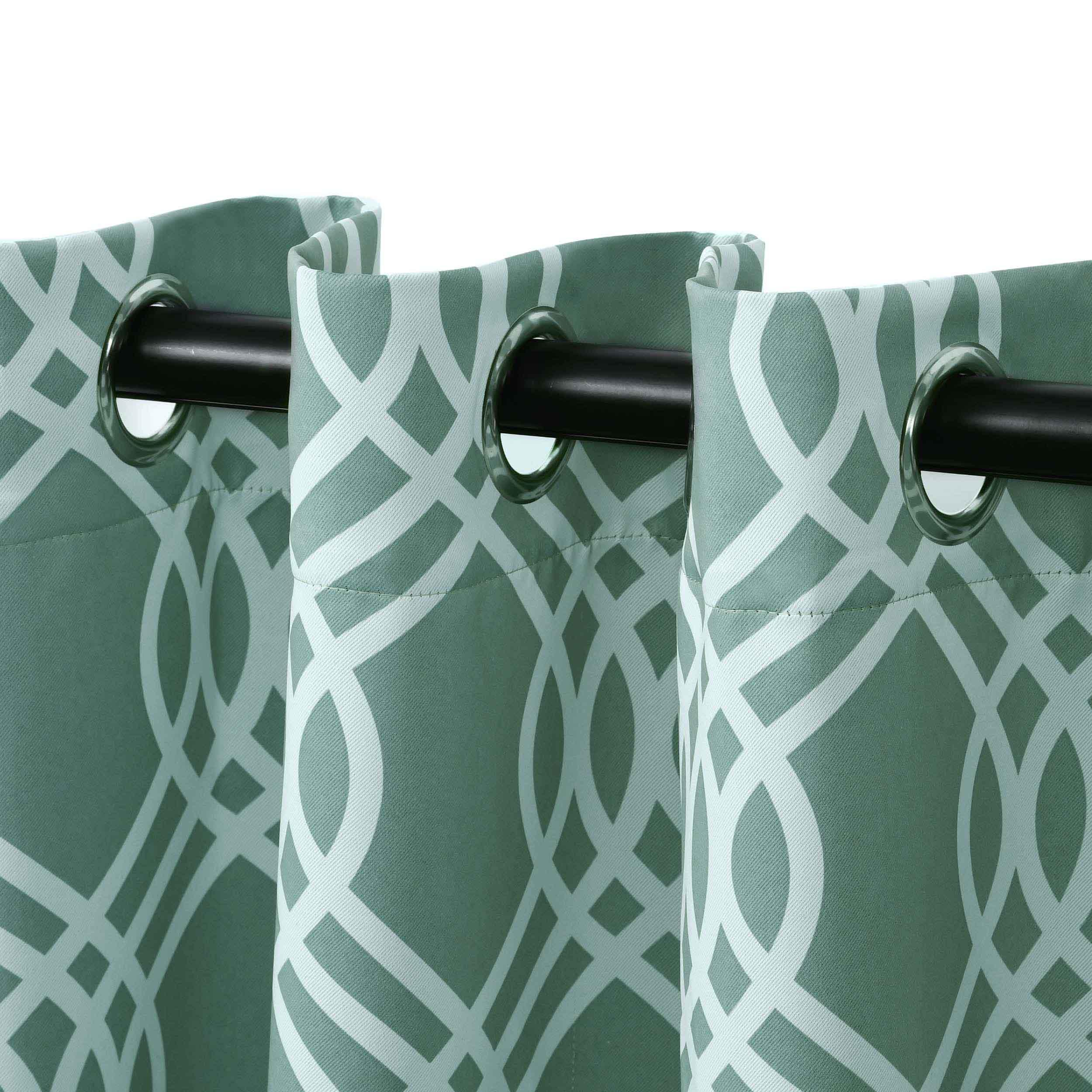 Ribbon Machine Washable Room Darkening Blackout Curtain Set - Blackout Curtains by Superior