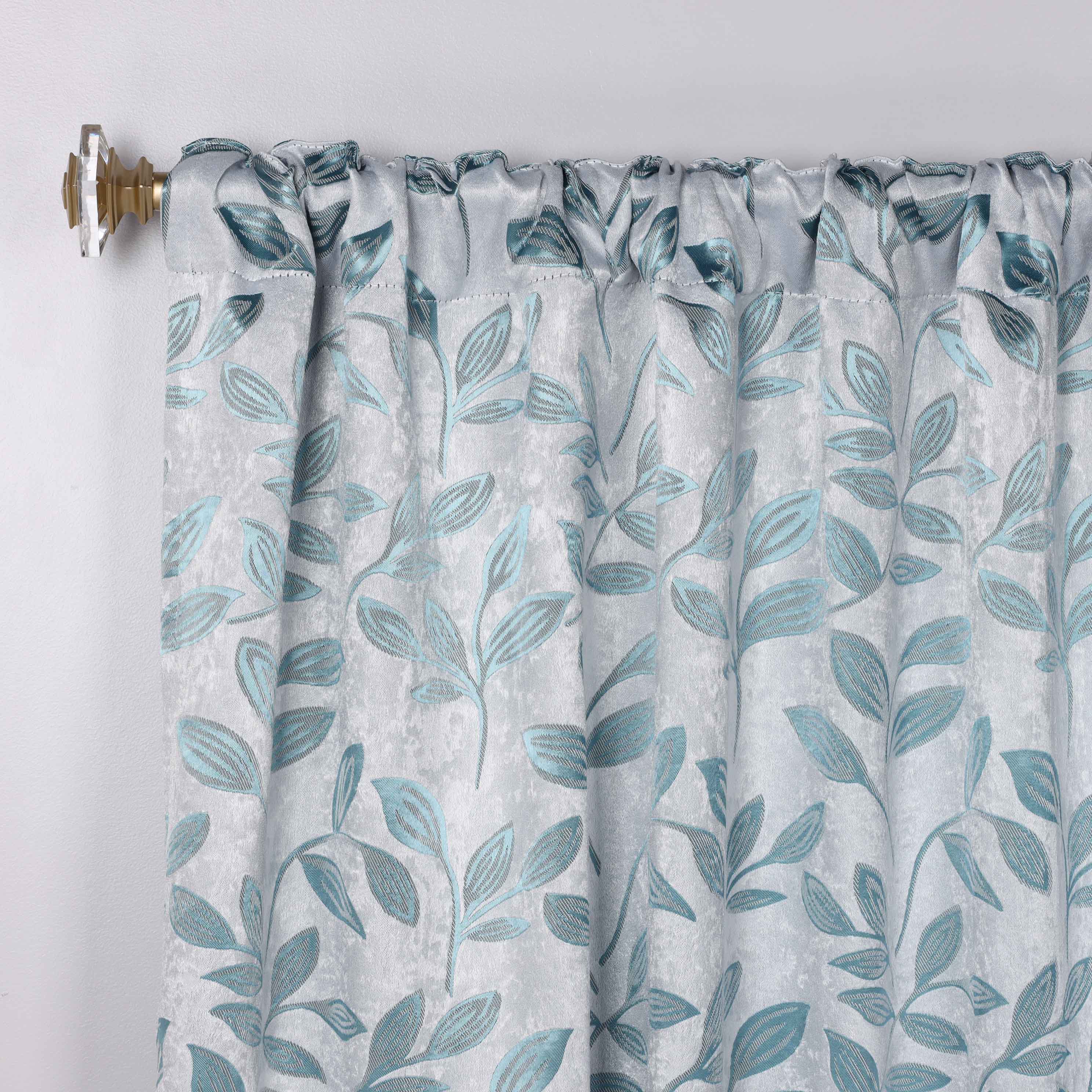 Leaves Room Darkening Back Tabs Blackout Curtain Panels, Set of 2 - Blackout Curtains by Superior