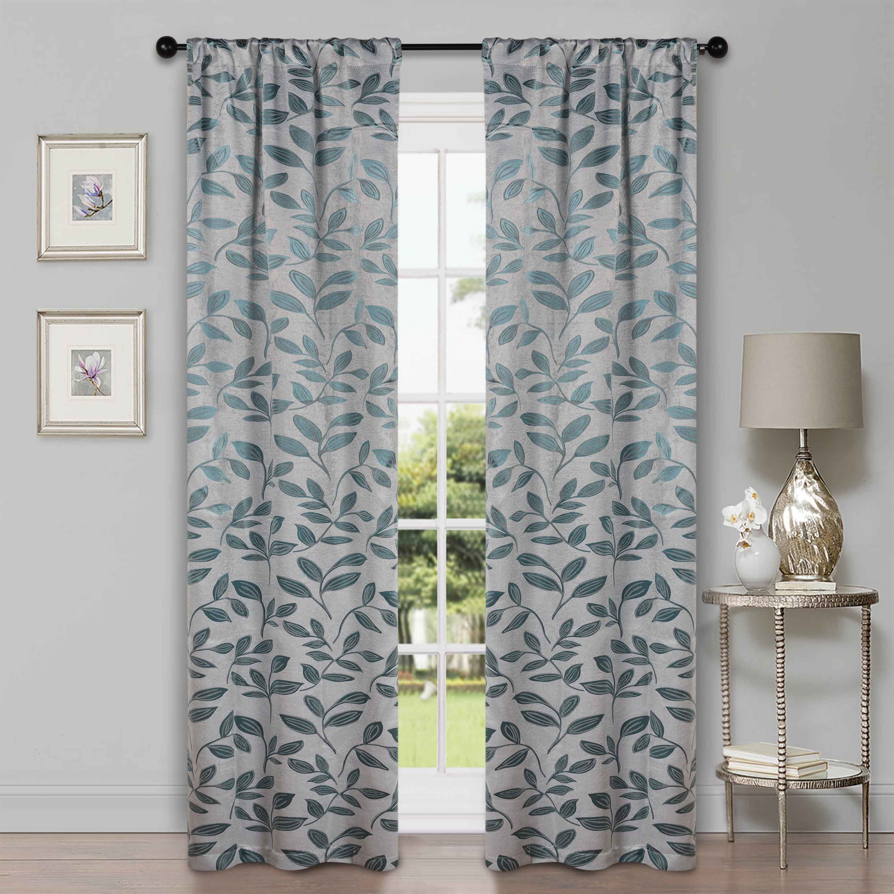 Leaves Room Darkening Washable Blackout Curtain Panels, Set of 2 - Blackout Curtains by Superior Brand