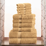 Madison Egyptian Cotton Pile Plush Heavyweight 10 Piece Towel Set - Egyptian Cotton Towel Set by Superior