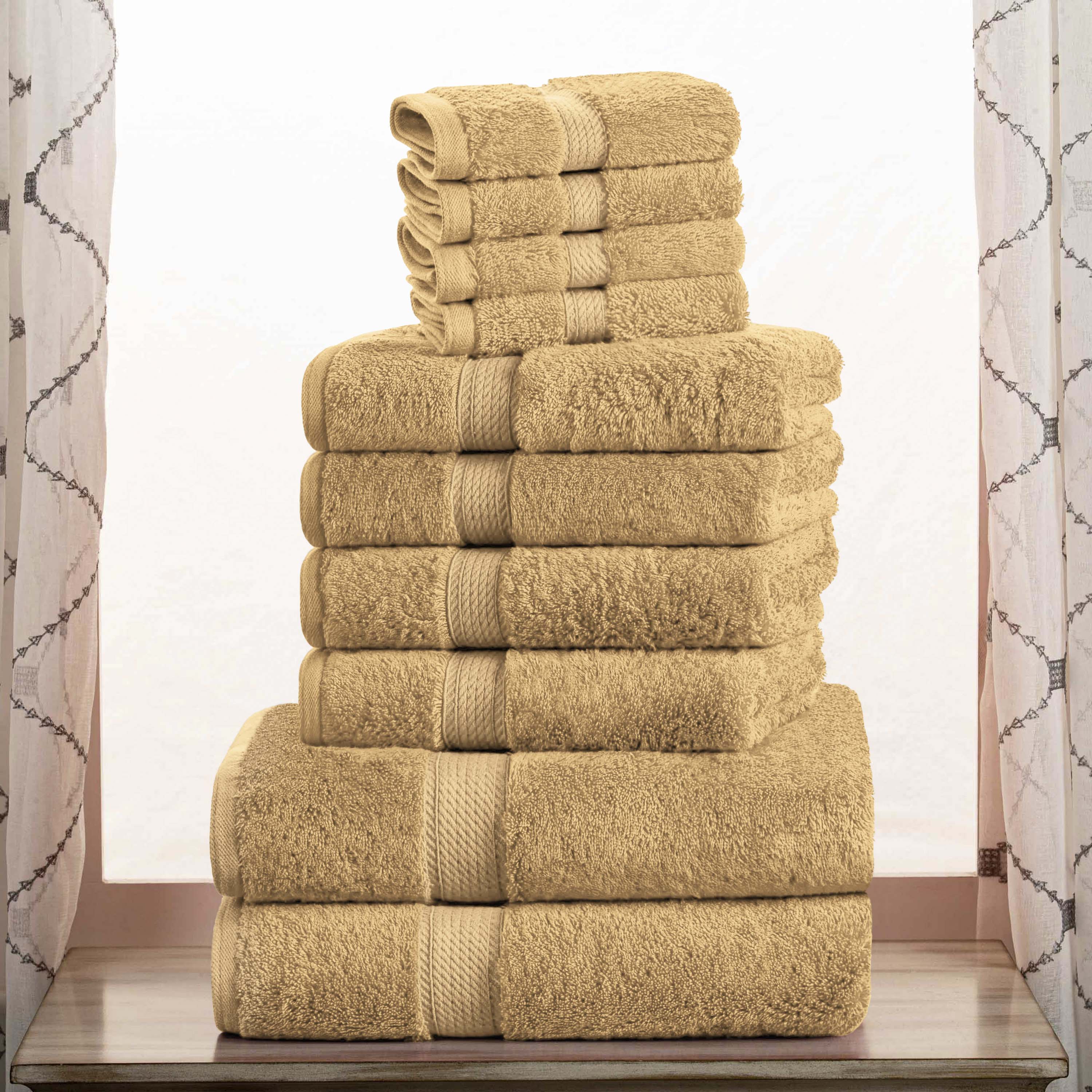 Madison Egyptian Cotton Pile Plush Heavyweight 10 Piece Towel Set - Egyptian Cotton Towel Set by Superior