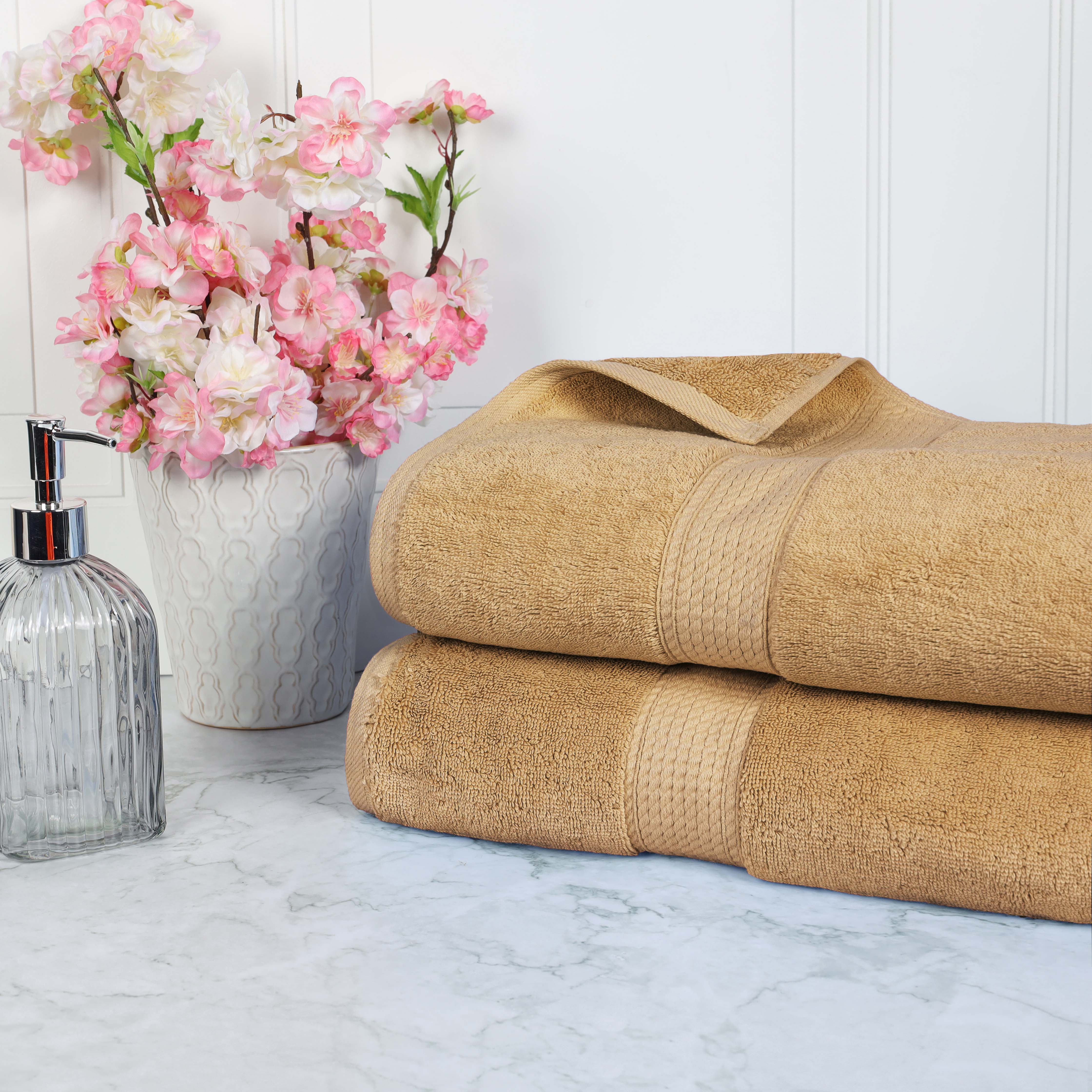 Madison Egyptian Cotton Pile Plush Heavyweight Bath Sheet Set of 2 - Egyptian Cotton Bath Sheet by Superior