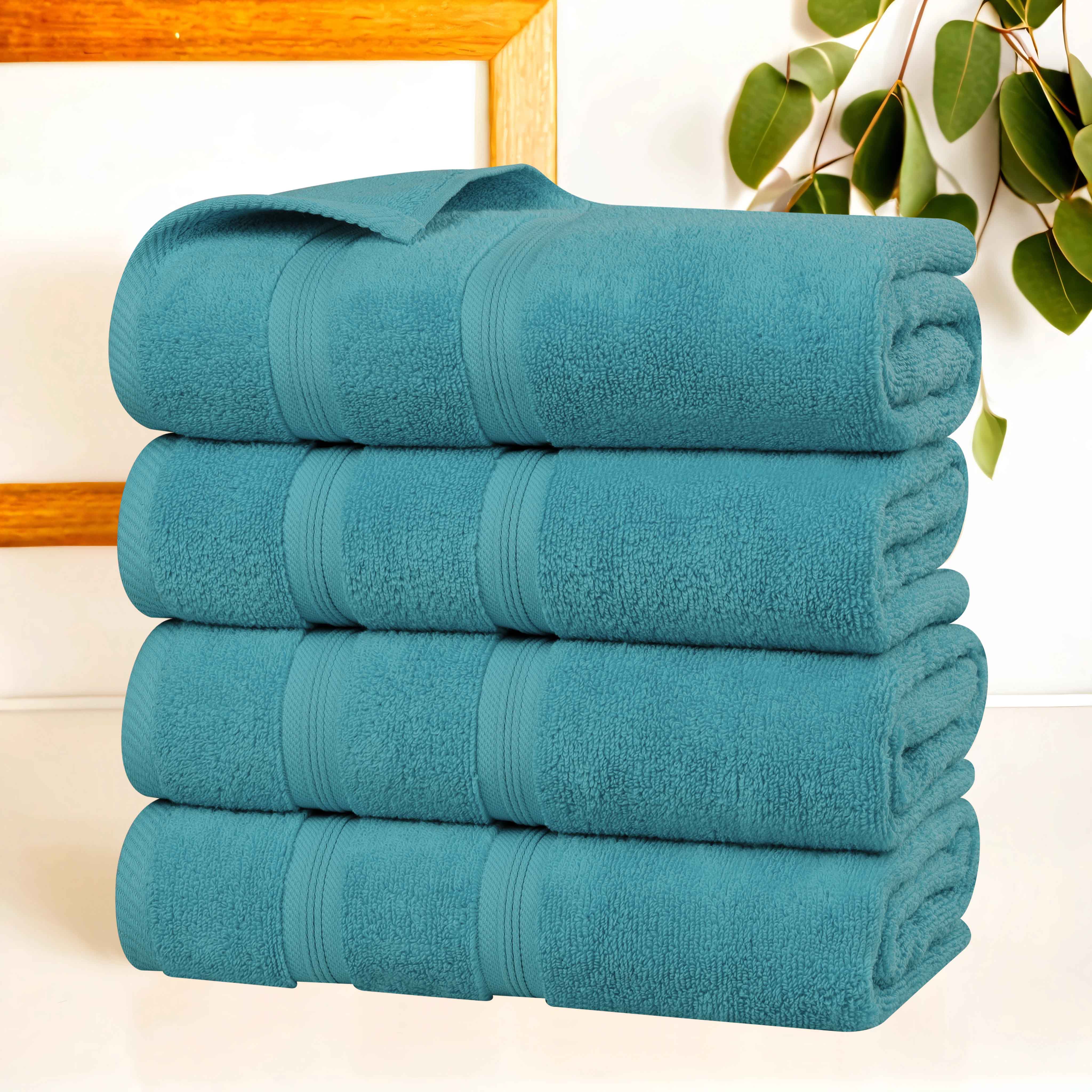 Zero Twist Cotton Medium Weight Bath Towel Set of 4 - Bath Towel by Superior Brand