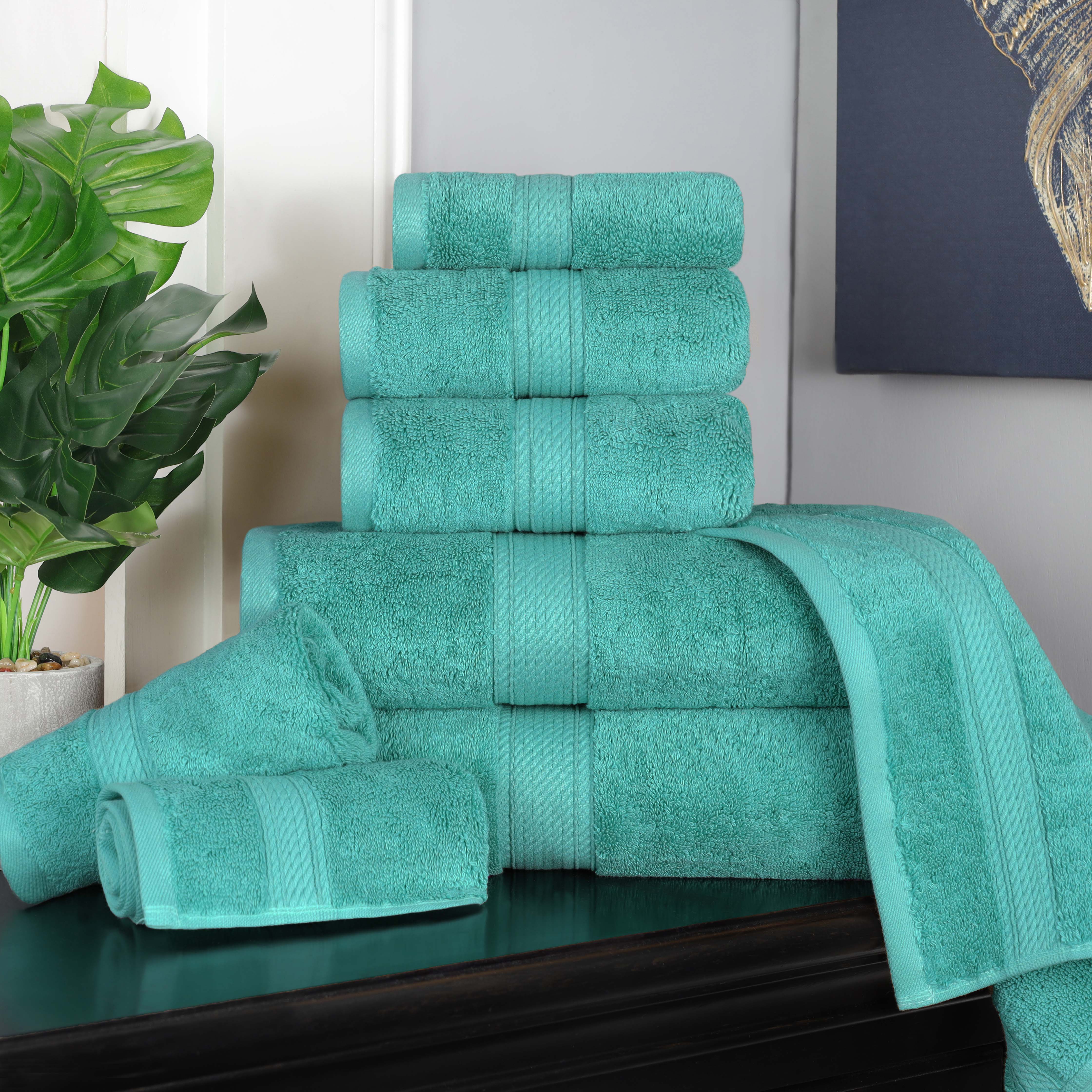 Madison Egyptian Cotton Plush Heavyweight 8 Piece Towel Set - Egyptian Cotton Towel Set by Superior Brand