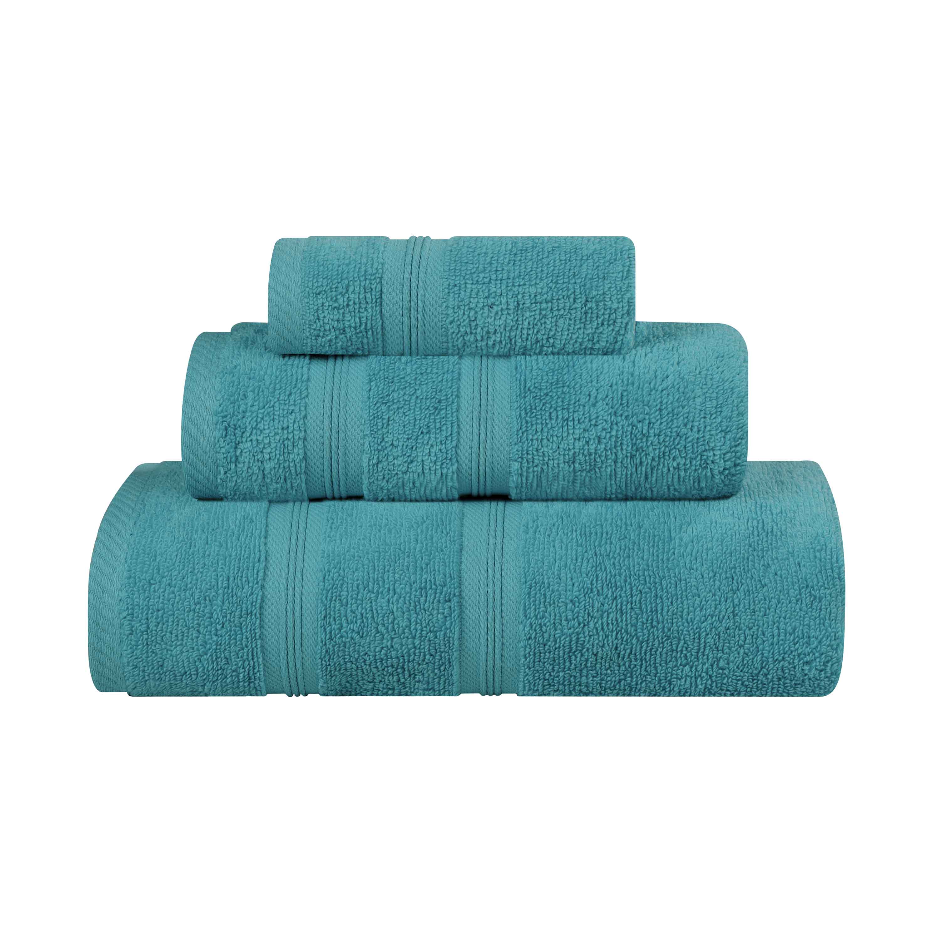 Smart Dry Zero Twist Cotton Medium Weight 3 Piece Assorted Towel Set - Towel Set by Superior Brand
