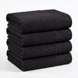 Cotton Floral Jacquard Border Bath Towel Set of 4 - Wisteria