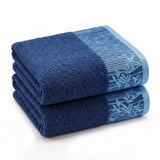 Wisteria Floral Jacquard Cotton Bath Towels – Absorbent Medium Weight Full Body Towels