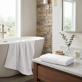 Wisteria Floral Jacquard Cotton Bath Towels – Absorbent Medium Weight Full Body Towels