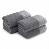Wisteria Floral Jacquard Cotton Hand Towels – 4-Piece Hand Towel Set