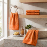 Wisteria Floral Jacquard Cotton Hand Towels – 4-Piece Hand Towel Set