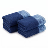 Wisteria Floral Jacquard Cotton Hand Towels – 4-Piece Hand Towel Set