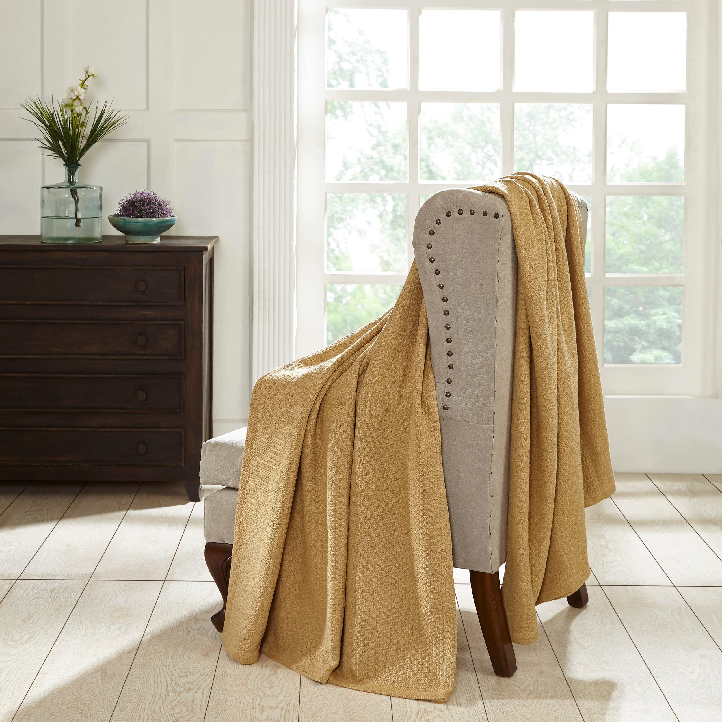 100% Cotton Waffle Blanket – Cooling Waffle Weave, Lightweight & Breathable - Blanket by Superior Brand