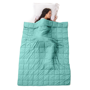 Weighted Quilted Microfiber Throw Blanket  - Turquoise
