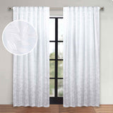Leaves Room Darkening Back Tabs Blackout Curtain Panels, Set of 2 - Blackout Curtains by Superior
