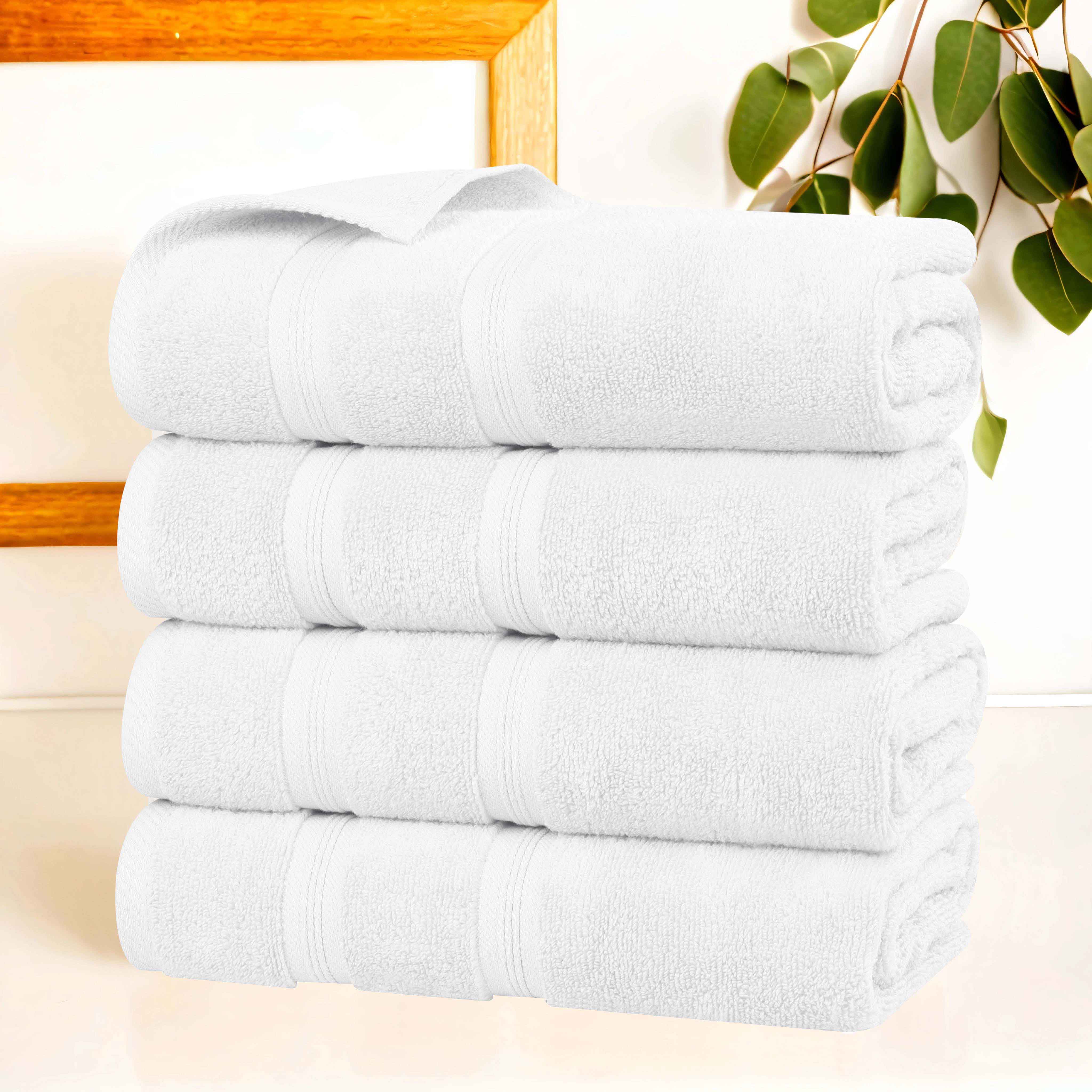 Zero Twist Cotton Medium Weight Bath Towel Set of 4 - Bath Towel by Superior Brand