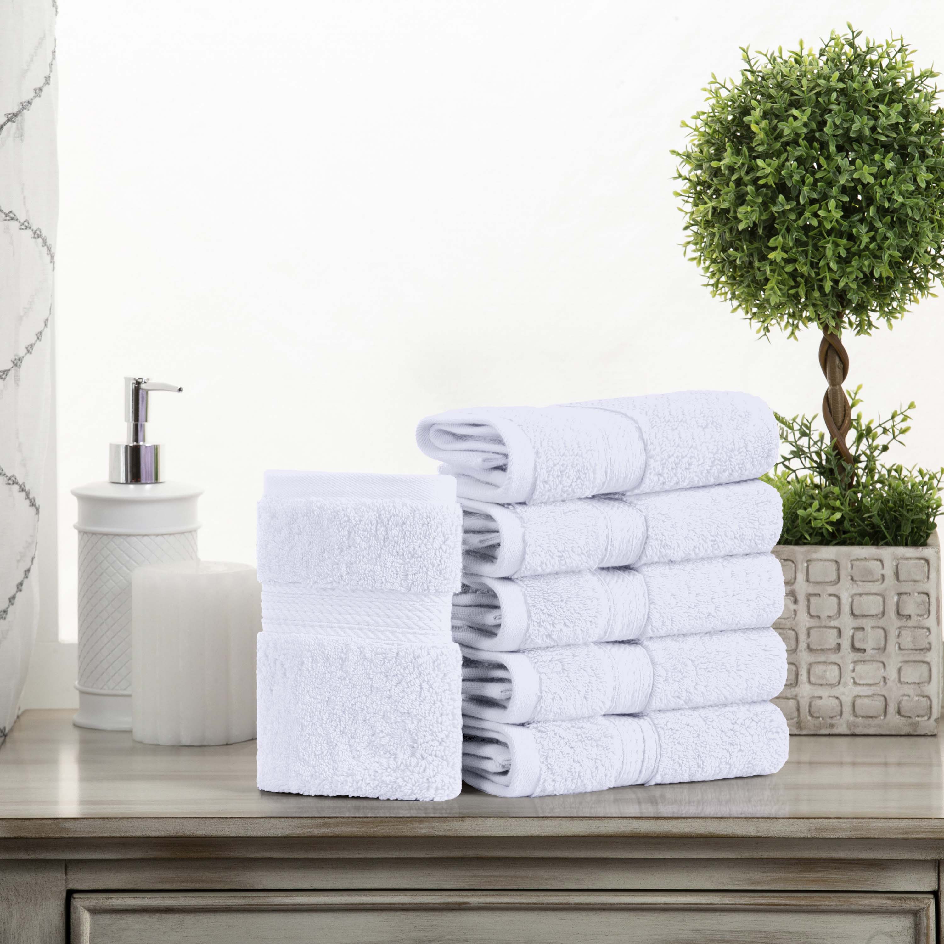Egyptian Cotton Madison Face Towel Set of 6 - Egyptian Cotton Face Towel by Superior Brand